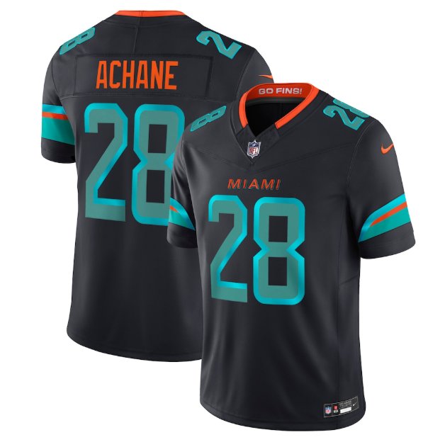 Miami Dolphins #28 De'Von Achane Pitch Blue 2025 F.U.S.E. &acirc;��Rivalries&acirc;�� Limited Football Jersey