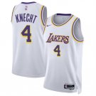 Los Angeles Lakers #4 Dalton Knecht White Nike Draft Association Edition Jersey