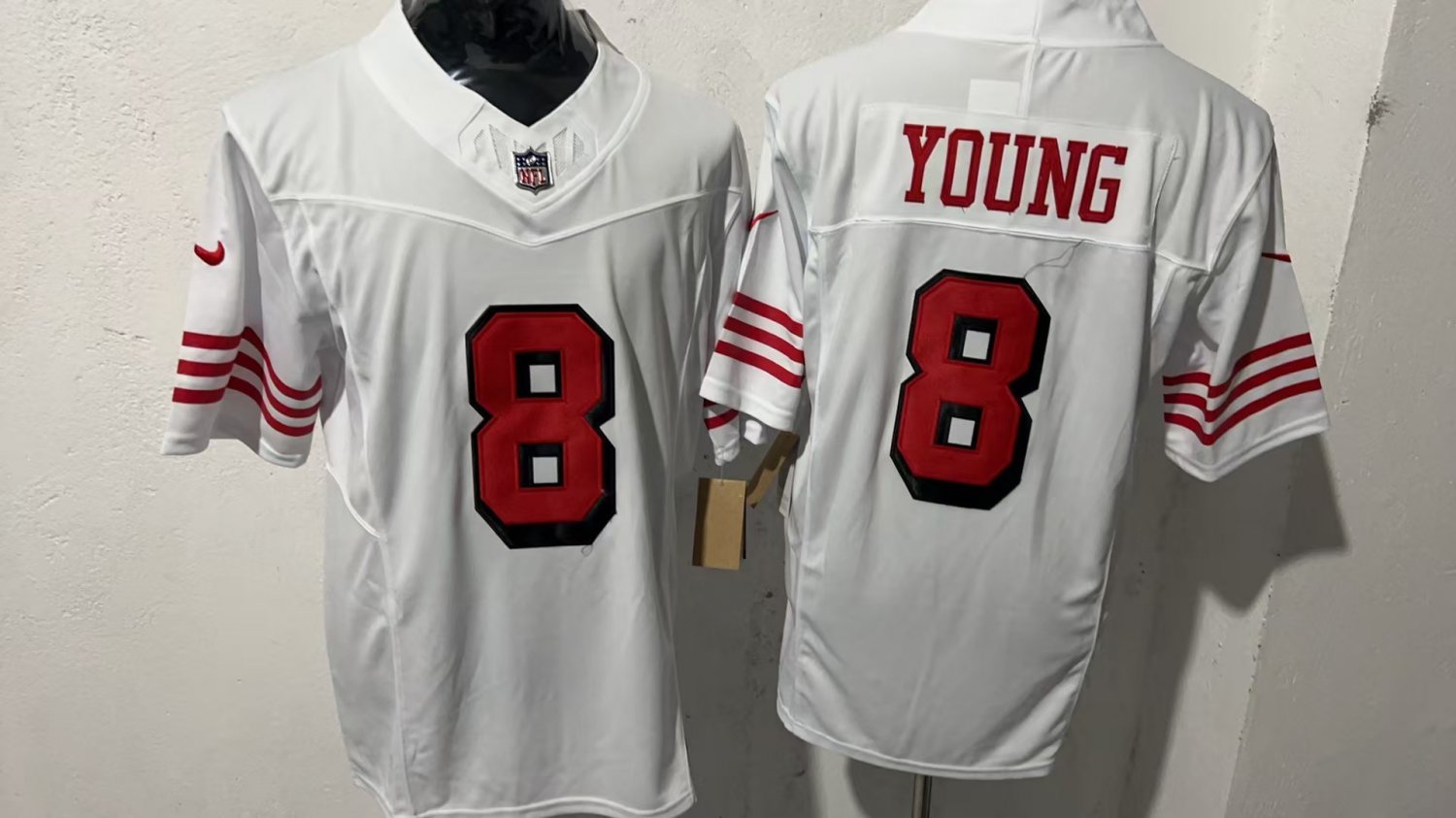 San Francisco 49ers #8 Steve Young Color Rush White F.U.S.E. Vapor Jersey