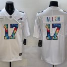 Men's Buffalo Bills #17 Josh Allen Multi-Color White Crucial Catch Vapor Jersey