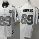 Las Vegas Raiders #89 Brock Bowers White F.U.S.E With Nevada Silver Stat Jersey