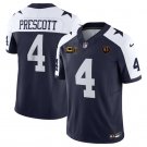 Dallas Cowboys #4 Dak Prescott Navy 2025 F.U.S.E. With John Madden Patch Jersey