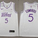 Basketball #5 Anthony Edwards White Swingman Stitched Jersey