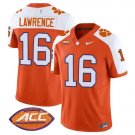 Clemson Tigers #16 Trevor Lawrence Orange With ACC Patch NCAA Football Jersey