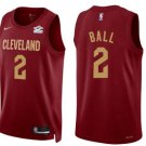 Lonzo Ball #2 Cleveland Cavaliers Icon Edition Jersey Wine Burgundy