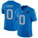 Detroit Lions #0 Jahmyr Gibbs Blue 2025 F.U.S.E.With John Madden Patch Vapor Jersey