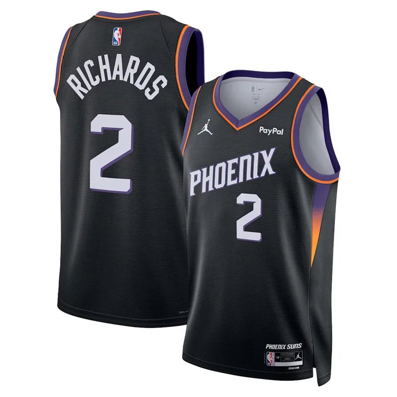 Mens Youth Phoenix Suns #2 Nick Richards 2025-26 Black Statement Edition Swingman Jersey