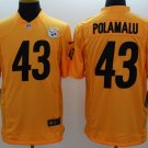 Nike Pittsburgh Steelers #43 Troy Polamalu Yellow Limited Jersey