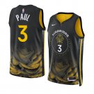 Golden State Warriors #3 Chris Paul Black City Edition Stitched Basketball Jersey