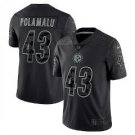 Pittsburgh Steelers Troy Polamalu Reflective Limited Football Jersey Black