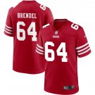 Mens San Francisco 49ers #64 Jake Brendel Nike Scarlet F.U.S.E. Vapor Limited Jersey