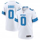 Detroit Lions #0 Jahmyr Gibbs Nike 2025 White 2nd Alternate Limited Jersey