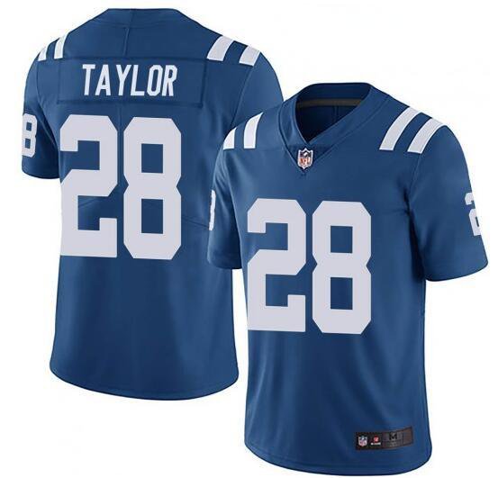 indianapolis colts #28 jonathan taylor blue stitched nike jersey