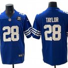 Indianapolis Colts #28 Jonathan Taylor Royal Retro Jim Irsay Patch Limited Jersey