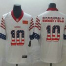 San Francisco 49ers #10 Jimmy Garoppolo White Independence Day Stars Stripes Jersey