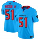Any Size Texans #51 Will Anderson Jr. F.U.S.E. 2ND Color Rush Jersey Lighte Blue