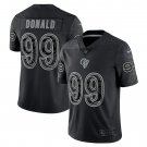 Los Angeles Rams #99 Aaron Donald Reflective Limited Jersey Black