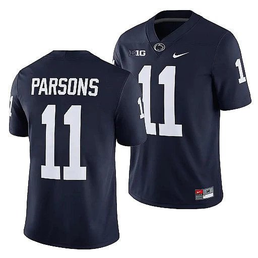 Penn State Micah Parsons Jersey #11 College Football Game Navy With Name