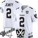 Las Vegas Raiders #2 Ashton Jeanty White 2025 Draft F.U.S.E. With Nevada Patch Jersey