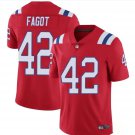 New England Patriots #42 Diego Fagot Red Alternate Stitched NFL Jersey