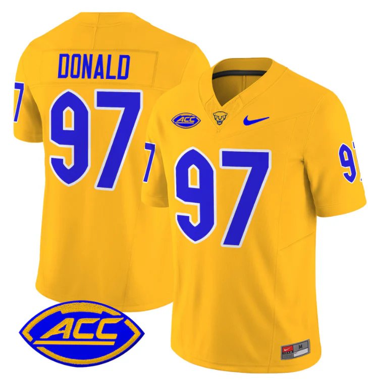 Aaron Donald Jersey #97 Pittsburgh Panthers Vapor Limited College Football Stitc