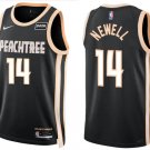 Mens Atlanta Hawks #14 Asa Newell Black 2025-26 City Edition Swingman Jersey