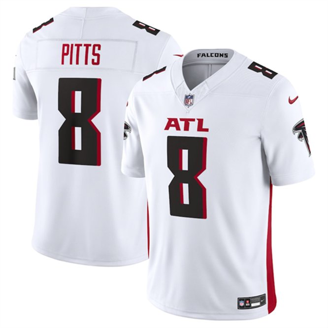 Men's Falcons #8 Kyle Pitts White F.U.S.E. Limited Stitched Football Jersey