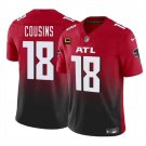 Atlanta Falcons #18 Kirk Cousins Red 2024 F.U.S.E With 4-Star C Patch Vapor Jersey