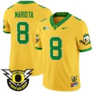 Marcus Mariota Jersey #8 Oregon Duck Forever Gang Green Football Gold
