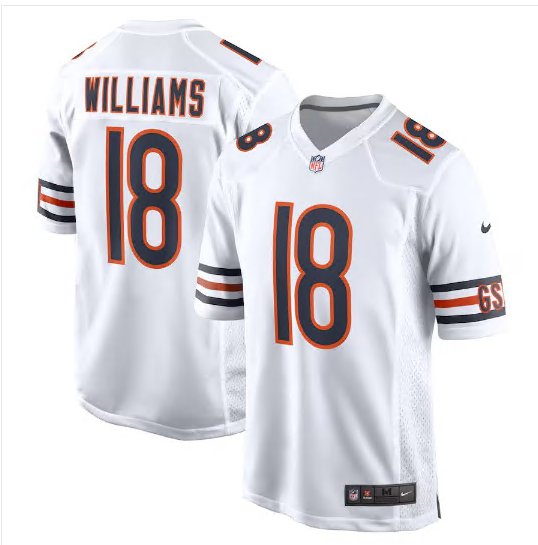 Chicago Bears #18 Caleb Williams White Game Vapor Football Jersey