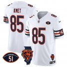 Cole Kmet Jersey #85 Bears Illinois 51 Patch Vapor Stitched White