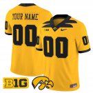 Mens Womens youth IOWA HAWKEYES Custom #00 College Jersey Gold