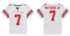 Men Ohio State Buckeyes #7 Jermaine Mathews Jr. White Stitched Jersey