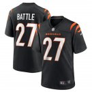Mens Cincinnati Bengals #27 Jordan Battle Black Vapor Limited Jersey