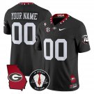 Custom Georgia Bulldogs Jersey 2025 Georgia Map, Vince Dooley Patch Black