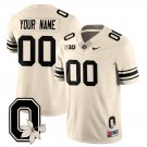 Custom Ohio State Buckeyes Jersey 2025 Vapor Limited Stitched Cream