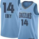 Mens Memphis Grizzlies #14 Zach Edey Light Blue Statement Edition Swingman Jersey