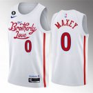 Men's Youth 76ers #0 Tyrese Maxey City Jersey White 2022-23