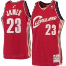Men's Cleveland Cavaliers #23 LeBron James Jersey Orange Thrwoback