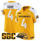 Brett Favre Jersey #4 Southern Miss Golden Eagles 2025 Stitched Gold Alter