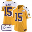 Dallas Turner Minnesota Vikings Bud Grant Patch Limited Gold Jersey
