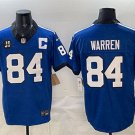 Colts #84 Tyler Warren Blue 2025 F.U.S.E. Jim Irsay Patch Throwback Vapor Limited Football Jersey