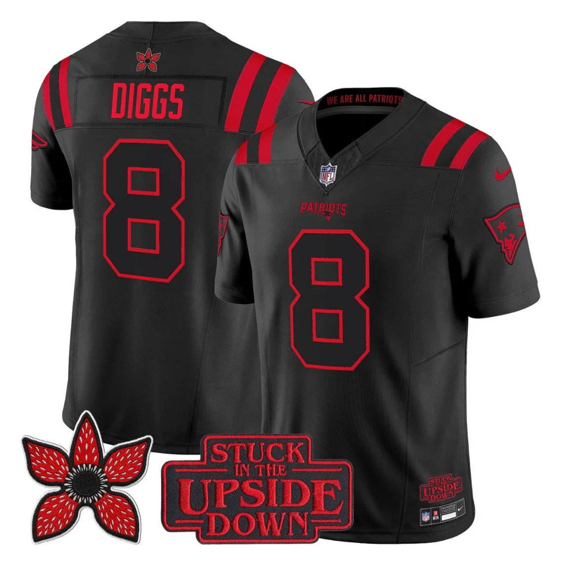Stefon Diggs Jersey #8 Stranger Things Edition Vapor Limited All Stitched