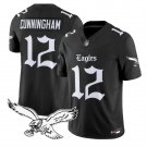 Randall Cunningham Jersey #12 Eagles Gothic Philly Edition Limited Stitched Black