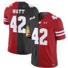 T.J. Watt Jersey #42 Wisconsin Badgers Split Vapor Limited Football Stitched
