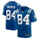 Men's Indianapolis Colts #84 Tyler Warren Blue 2025 Football Stitched Game Jersey