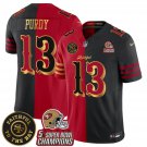 49ers Black Red Split F.U.S.E. Faithful To The Bay Patch Football Jersey