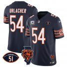 Brian Urlacher Jersey #54 Bears Illinois Patch Vapor Stitched Navy