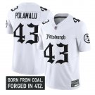 Troy Polamalu Jersey #43 Pittsburgh Steelers Gothic Steel City Edition White
