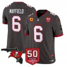 Baker Mayfield Jersey #6 50 Seasons 1976-2025 Vapor Limited Stitched Pewter